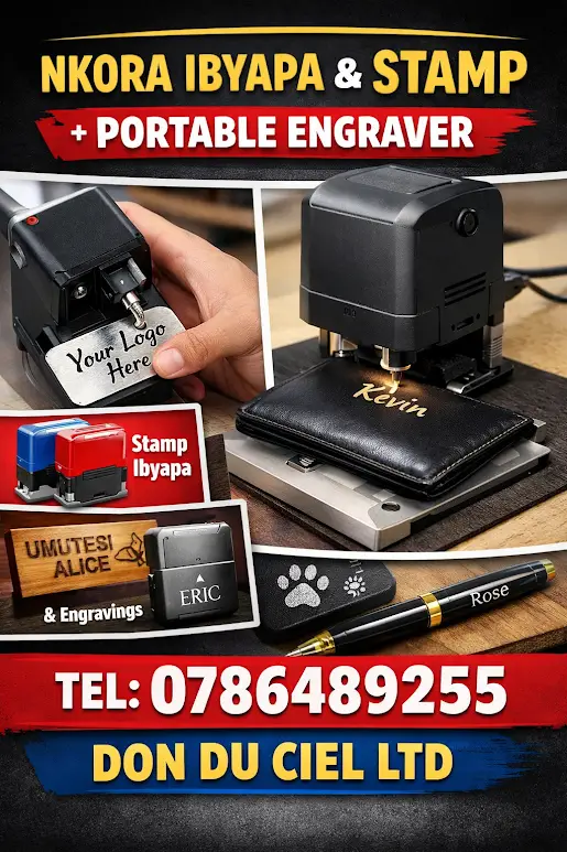 don du ciel laser engraving in rwanda kigali